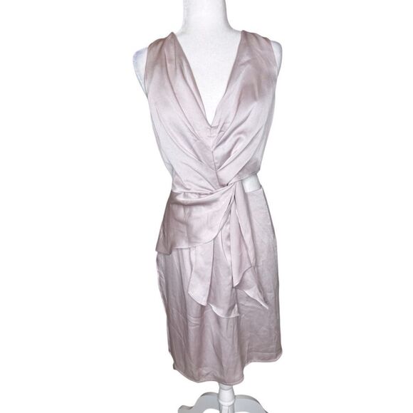 ASOS Draped silky ruffled open side dress size 14 - Picture 1 of 10